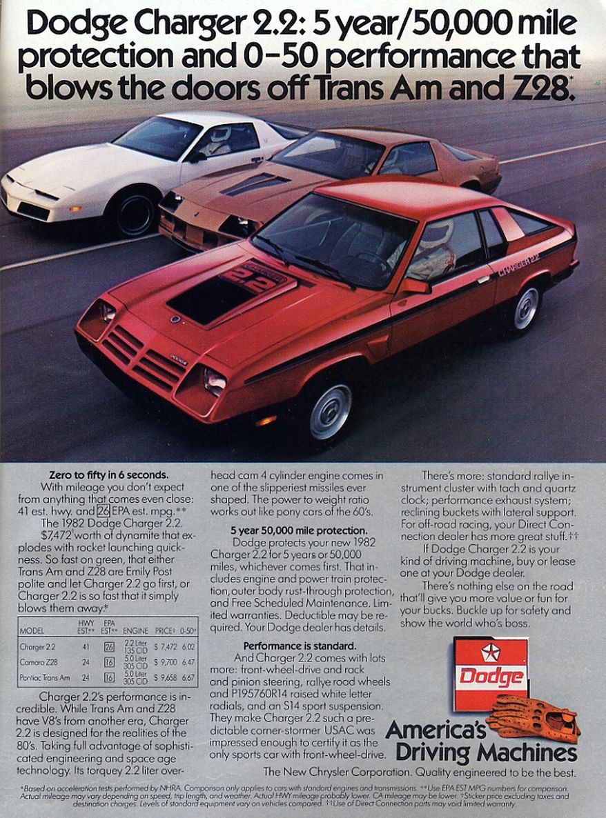1982 Dodge Auto Advertising